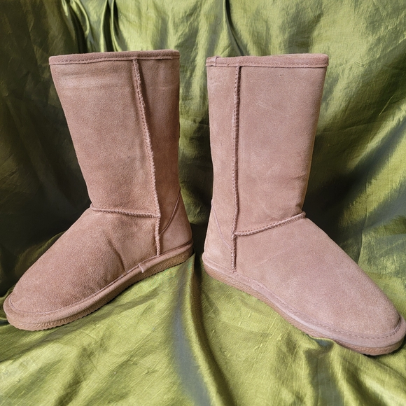 Bearpaw Women's Tall Nutmeg Light Brown Boots Size 7 - Picture 3 of 8